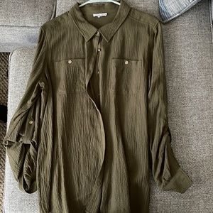 Calvin Klein button down. Hunter green perfect for fall!